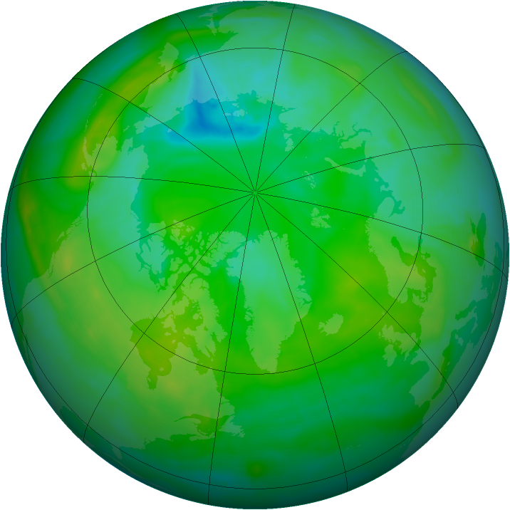 Arctic ozone map for 17 July 2008